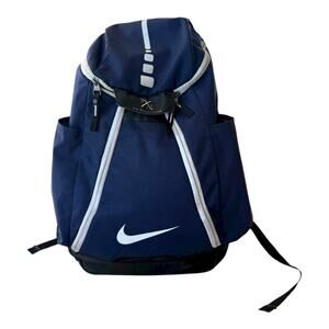 Nike Elite Quad Zip System Blue NQZS Logo Sports Gym Travel Backpack Ball EUC